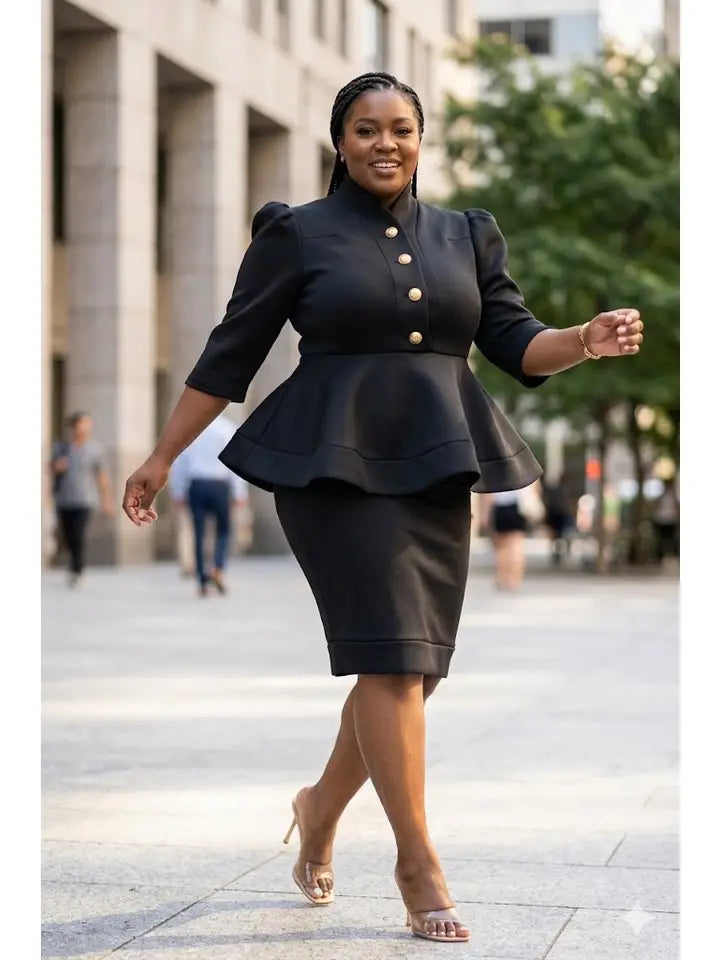 Black Perplum Dress